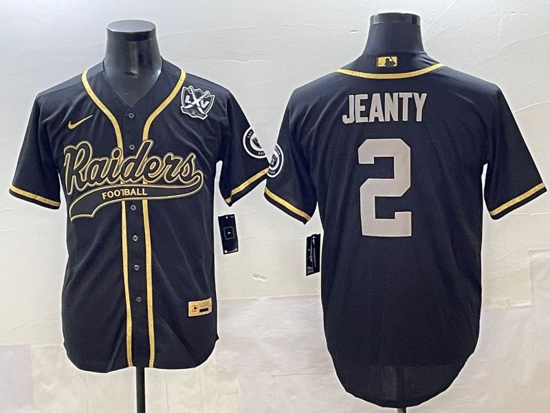 Men 2025 Oakland Raiders 2 Jeanty Black Joint Name Nike Limited NFL Jersey style 6